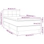 Cama box spring con colchón tela color crema 80x200 cm de , Camas y somieres - Ref: Foro24-3140014, Precio: 317,90 €, Descuen...