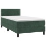 Cama box spring con colchón terciopelo verde oscuro 90x200 cm de , Camas y somieres - Ref: Foro24-3141224, Precio: 293,95 €, ...