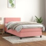 Cama box spring con colchón terciopelo rosa 90x200 cm de , Camas y somieres - Ref: Foro24-3141226, Precio: 299,96 €, Descuent...