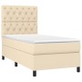 Cama box spring con colchón tela color crema 80x200 cm de , Camas y somieres - Ref: Foro24-3141974, Precio: 341,63 €, Descuen...