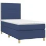 Box spring bed with blue fabric mattress 90x200 cm by , Beds and slatted bases - Ref: Foro24-3142231, Price: 330,86 €, Discou...
