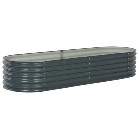 Arriate de acero galvanizado gris 240x80x44 cm de vidaXL, Maceteros y jardineras - Ref: Foro24-45528, Precio: 129,48 €, Descu...