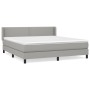 Cama box spring con colchón tela gris claro 180x200 cm de , Camas y somieres - Ref: Foro24-3129649, Precio: 535,92 €, Descuen...