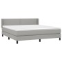Cama box spring con colchón tela gris claro 180x200 cm de , Camas y somieres - Ref: Foro24-3129649, Precio: 535,92 €, Descuen...