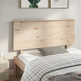 Solid pine wood bed headboard 144x6x82.5 cm by , Headboards and footboards - Ref: Foro24-819170, Price: 54,66 €, Discount: %