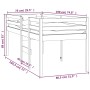 Cama alta madera maciza de pino 75x190 cm de , Camas y somieres - Ref: Foro24-821619, Precio: 122,43 €, Descuento: %