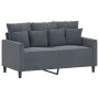 Juego de sofás con cojines 2 piezas terciopelo gris oscuro de , Sofás - Ref: Foro24-3201701, Precio: 402,47 €, Descuento: %
