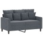 Juego de sofás con cojines 2 piezas terciopelo gris oscuro de , Sofás - Ref: Foro24-3201701, Precio: 424,48 €, Descuento: %