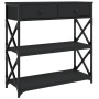 Mesa consola madera de ingeniería negra 75x28x75 cm de , Mesas auxiliares - Ref: Foro24-834195, Precio: 72,98 €, Descuento: %