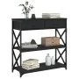 Mesa consola madera de ingeniería negra 75x28x75 cm de , Mesas auxiliares - Ref: Foro24-834195, Precio: 72,56 €, Descuento: %