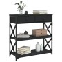 Mesa consola madera de ingeniería negra 75x28x75 cm de , Mesas auxiliares - Ref: Foro24-834195, Precio: 72,98 €, Descuento: %