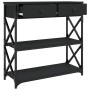 Mesa consola madera de ingeniería negra 75x28x75 cm de , Mesas auxiliares - Ref: Foro24-834195, Precio: 72,98 €, Descuento: %