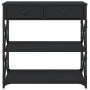 Mesa consola madera de ingeniería negra 75x28x75 cm de , Mesas auxiliares - Ref: Foro24-834195, Precio: 72,56 €, Descuento: %
