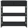 Mesa consola madera de ingeniería negra 75x28x75 cm de , Mesas auxiliares - Ref: Foro24-834195, Precio: 72,98 €, Descuento: %