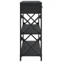Mesa consola madera de ingeniería negra 75x28x75 cm de , Mesas auxiliares - Ref: Foro24-834195, Precio: 72,56 €, Descuento: %