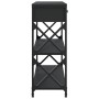 Mesa consola madera de ingeniería negra 75x28x75 cm de , Mesas auxiliares - Ref: Foro24-834195, Precio: 72,98 €, Descuento: %