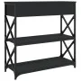 Mesa consola madera de ingeniería negra 75x28x75 cm de , Mesas auxiliares - Ref: Foro24-834195, Precio: 72,56 €, Descuento: %
