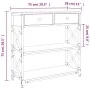 Mesa consola madera de ingeniería negra 75x28x75 cm de , Mesas auxiliares - Ref: Foro24-834195, Precio: 72,56 €, Descuento: %