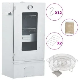 Horno ahumador de BBQ con generador humo frío acero galvanizado de , Barbacoas - Ref: Foro24-3200751, Precio: 187,78 €, Descu...