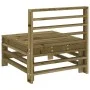 Sofá central de jardín madera maciza impregnada de , Sofás modulares de exterior - Ref: Foro24-825617, Precio: 50,02 €, Descu...