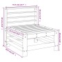 Sofá central de jardín madera maciza impregnada de , Sofás modulares de exterior - Ref: Foro24-825617, Precio: 59,70 €, Descu...