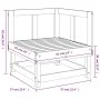 Douglas Garten-Ecksofa aus Massivholz von , Modulare Sofas für den Außenbereich - Ref: Foro24-825371, Preis: 58,06 €, Rabatt: %