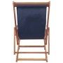 Silla de playa plegable de tela y estructura de madera azul de vidaXL, Sillas de jardín - Ref: Foro24-43996, Precio: 60,51 €,...