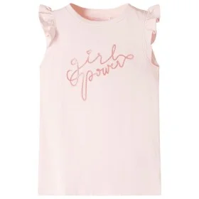 Camiseta infantil de manga volante rosa suave 92 de , Camisetas para niños - Ref: Foro24-11314, Precio: 8,19 €, Descuento: %