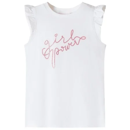 Camiseta infantil de manga volante crudo 116 de , Camisetas para niños - Ref: Foro24-11321, Precio: 8,19 €, Descuento: %
