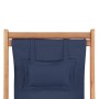 Silla de playa plegable de tela y estructura de madera azul de vidaXL, Sillas de jardín - Ref: Foro24-43996, Precio: 60,51 €,...