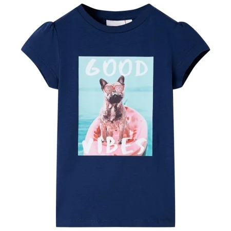 Camiseta infantil azul marino 140 de , Camisetas para niños - Ref: Foro24-11218, Precio: 8,52 €, Descuento: %