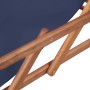 Silla de playa plegable de tela y estructura de madera azul de vidaXL, Sillas de jardín - Ref: Foro24-43996, Precio: 60,51 €,...