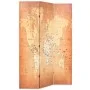 Biombo divisor plegable 120x170 cm mapamundi amarillo de vidaXL, Divisores de ambientes - Ref: Foro24-245877, Precio: 73,16 €...