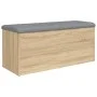 Bank mit Stauraum aus Sonoma-Eiche, 102 x 42 x 45 cm von , Bänke für Hallen und Lager - Ref: Foro24-835056, Preis: 129,88 €, ...