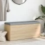 Bank mit Stauraum aus Sonoma-Eiche, 102 x 42 x 45 cm von , Bänke für Hallen und Lager - Ref: Foro24-835056, Preis: 129,88 €, ...