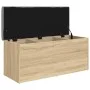 Bank mit Stauraum aus Sonoma-Eiche, 102 x 42 x 45 cm von , Bänke für Hallen und Lager - Ref: Foro24-835056, Preis: 129,88 €, ...