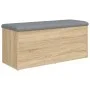 Bank mit Stauraum aus Sonoma-Eiche, 102 x 42 x 45 cm von , Bänke für Hallen und Lager - Ref: Foro24-835056, Preis: 129,88 €, ...
