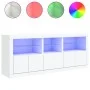 Aparador con luces LED blanco 162x37x67 cm de , Aparadores - Ref: Foro24-3208995, Precio: 217,07 €, Descuento: %