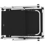 Tumbona plegable con techo aluminio y textileno negra de vidaXL, Tumbonas - Ref: Foro24-44333, Precio: 95,65 €, Descuento: %