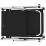 Tumbona plegable con techo aluminio y textileno negra de vidaXL, Tumbonas - Ref: Foro24-44333, Precio: 100,89 €, Descuento: %