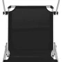 Tumbona plegable con techo aluminio y textileno negra de vidaXL, Tumbonas - Ref: Foro24-44333, Precio: 100,89 €, Descuento: %