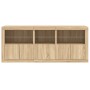 Aparador con luces LED roble Sonoma 162x37x67 cm de , Aparadores - Ref: Foro24-3208997, Precio: 193,09 €, Descuento: %