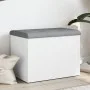 Engineered wood storage bench in white, 62x42x45 cm by , Benches for halls and storage - Ref: Foro24-835040, Price: 64,32 €, ...