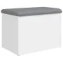 Banco con almacenaje madera de ingeniería blanco 62x42x45 cm de , Bancos para recibidores y almacenamiento - Ref: Foro24-8350...