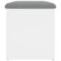 Banco con almacenaje madera de ingeniería blanco 62x42x45 cm de , Bancos para recibidores y almacenamiento - Ref: Foro24-8350...