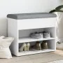 Weiße Schuhbank aus Holzwerkstoff, 62 x 32 x 50 cm von , Bänke für Hallen und Lager - Ref: Foro24-835096, Preis: 54,99 €, Rab...