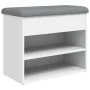 Weiße Schuhbank aus Holzwerkstoff, 62 x 32 x 50 cm von , Bänke für Hallen und Lager - Ref: Foro24-835096, Preis: 54,99 €, Rab...