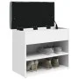 Weiße Schuhbank aus Holzwerkstoff, 62 x 32 x 50 cm von , Bänke für Hallen und Lager - Ref: Foro24-835096, Preis: 54,99 €, Rab...