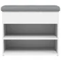 Weiße Schuhbank aus Holzwerkstoff, 62 x 32 x 50 cm von , Bänke für Hallen und Lager - Ref: Foro24-835096, Preis: 54,99 €, Rab...