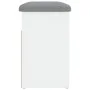 Weiße Schuhbank aus Holzwerkstoff, 62 x 32 x 50 cm von , Bänke für Hallen und Lager - Ref: Foro24-835096, Preis: 54,99 €, Rab...